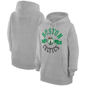 G III Trendy 4Her by Carl Banks Boston Celtics Women's Heather Gray City Pullover Hoodie
