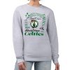 G III 4Her by Carl Banks Boston Celtics Women's Heather Gray Collage Team Graphic Fleece Unique Pullover Sweatshirt