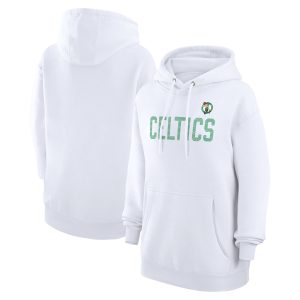 G III 4Her by Carl Banks Boston Celtics Women's White Dot Print Pullover Hoodie Gorgeous