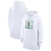 G III 4Her by Carl Banks Boston Celtics Women's White Elegant Team Collage Graphic Fleece Pullover Hoodie