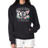 G III 4Her by Carl Banks Brooklyn Nets Women's Chic Black Flowers Team Logo Graphic Fleece Pullover Hoodie