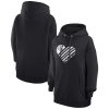 G III 4Her by Carl Banks Brooklyn Nets Women's Black Elegant Heart Pullover Hoodie