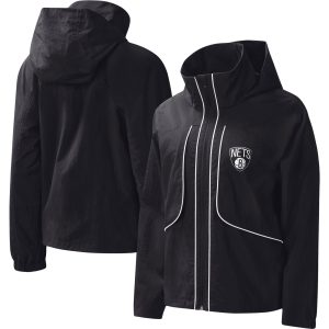 G III 4Her by Carl Banks Brooklyn Nets Chic Women's Black Last Shot Full Zip Hoodie
