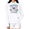 G III 4Her by Carl Banks Charlotte Hornets Women's White Flowers Team Logo Graphic Chic Fleece Pullover Hoodie