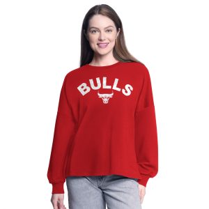G III 4Her by Carl Banks Chicago Bulls Gorgeous Women's Red Athletic Pullover Sweatshirt