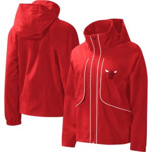 G III 4Her by Carl Banks Chicago Bulls Women's Red Premium Last Shot Full Zip Hoodie