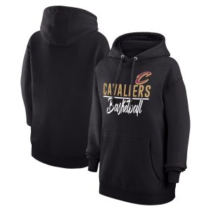 G III 4Her by Carl Banks Cleveland Gorgeous Cavaliers Women's Black Graphics Fleece Pullover Hoodie