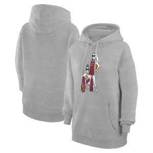 G III 4Her by Carl Banks Cleveland Cavaliers Women's Heather Gray Basketball Unique Girls Fleece Pullover Hoodie