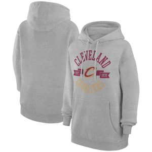 G III 4Her by Carl Banks Cleveland Cavaliers Women's Heather Premium Gray City Pullover Hoodie