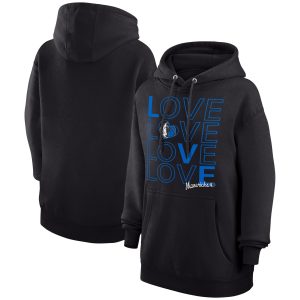 G III 4Her by Carl Banks Dallas Unique Mavericks Women's Black Basketball Love Fleece Pullover Hoodie