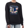 G III 4Her by Carl Banks Dallas Mavericks Women's Black Flowers Gorgeous Team Logo Graphic Fleece Crewneck Pullover Sweatshirt
