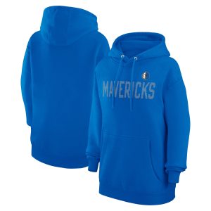 G III 4Her by Carl Banks Dallas Chic Mavericks Women's Blue Dot Print Pullover Hoodie