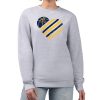 G III 4Her by Carl Banks Denver Nuggets Fabulous Women's Heather Gray Heart Graphic Fleece Pullover Sweatshirt