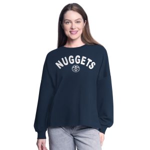 G III 4Her by Carl Banks Denver Eye - catching Nuggets Women's Navy Athletic Pullover Sweatshirt