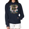 G III 4Her by Carl Banks Denver Nuggets Women's Navy Flowers Team Logo Unique Graphic Fleece Pullover Hoodie