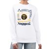 G III 4Her by Carl Banks Denver Nuggets Women's White Collage Team Eye - catching Graphic Fleece Pullover Sweatshirt
