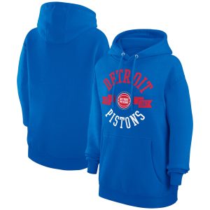 G III 4Her Stylish by Carl Banks Detroit Pistons Women's Blue City Pullover Hoodie