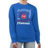 G III 4Her by Carl Banks Detroit Pistons Women's Blue Collage Team Chic Graphic Fleece Pullover Sweatshirt