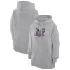 G III 4Her by Carl Banks Detroit Pistons Women's Heather Gray Leopard Heart Graphic Fabulous Fleece Pullover Hoodie