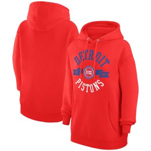 G III 4Her by Carl Banks Detroit Stylish Pistons Women's Red City Pullover Hoodie