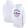 G III 4Her by Fabulous Carl Banks Detroit Pistons Women's White City Pullover Hoodie