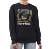 G Gorgeous III 4Her by Carl Banks Golden State Warriors Women's Black Collage Team Graphic Fleece Pullover Sweatshirt