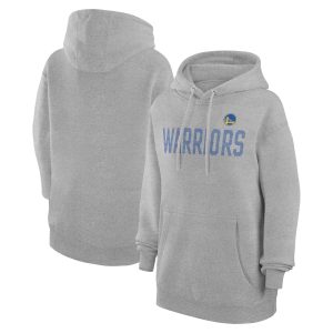 G III 4Her by Carl Banks Golden State Warriors Women's Heather Unique Gray Dot Print Pullover Hoodie