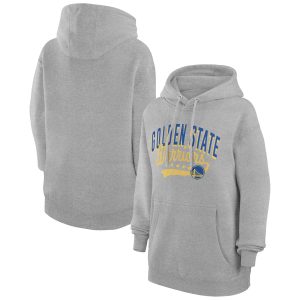 G Gorgeous III 4Her by Carl Banks Golden State Warriors Women's Heather Gray Filigree Logo Pullover Hoodie