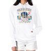 G III 4Her by Carl Banks Golden State Elegant Warriors Women's White Flowers Team Logo Graphic Fleece Pullover Hoodie