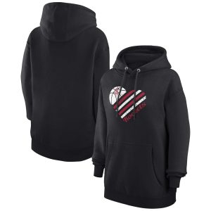 G Trendy III 4Her by Carl Banks Houston Rockets Women's Black Heart Pullover Hoodie