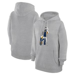 G III 4Her by Carl Banks Indiana Pacers Women's Heather Gray Basketball Girls Fleece Eye - catching Pullover Hoodie