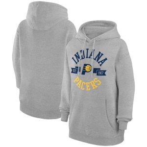 G Elegant III 4Her by Carl Banks Indiana Pacers Women's Heather Gray City Pullover Hoodie