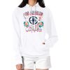 G III 4Her by Carl Banks LA Clippers Women's White Flowers Team Logo Graphic Fleece Pullover Premium Hoodie
