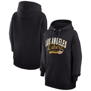 G III 4Her by Carl Unique Banks Los Angeles Lakers Women's Black Filigree Logo Pullover Hoodie