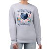 G III 4Her by Carl Fabulous Banks Memphis Grizzlies Women's Heather Gray Flowers Team Logo Graphic Fleece Crewneck Pullover Sweatshirt