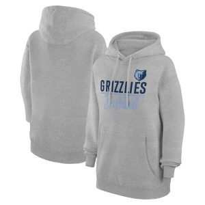 G III 4Her by Carl Banks Eye - catching Memphis Grizzlies Women's Heather Gray Graphics Fleece Pullover Hoodie