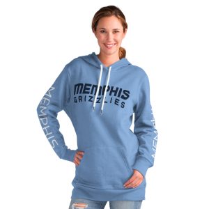 G III 4Her by Carl Banks Memphis Grizzlies Women's Light Chic Blue Base Coach Pullover Hoodie