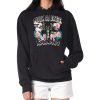 G III 4Her by Carl Banks Milwaukee Bucks Women's Chic Black Flowers Team Logo Graphic Fleece Pullover Hoodie