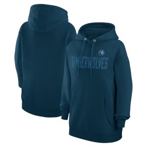 G III 4Her Trendy by Carl Banks Minnesota Timberwolves Women's Navy Dot Print Pullover Hoodie