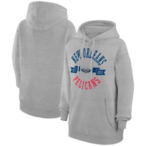G III 4Her by Carl Banks New Orleans Pelicans Women's Heather Trendy Gray City Pullover Hoodie