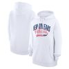 G III 4Her by Carl Banks Elegant New Orleans Pelicans Women's White Filigree Logo Pullover Hoodie