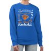 G III 4Her by Carl Banks New York Knicks Women's Blue Collage Team Graphic Fleece Pullover Sweatshirt Premium