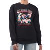 G Elegant III 4Her by Carl Banks Oklahoma City Thunder Women's Black Flowers Team Logo Graphic Fleece Crewneck Pullover Sweatshirt