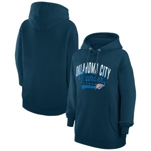 G III Stylish 4Her by Carl Banks Oklahoma City Thunder Women's Navy Filigree Logo Pullover Hoodie
