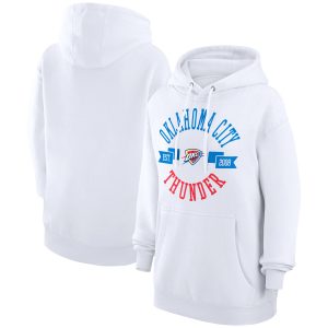 G III 4Her by Carl Banks Oklahoma City Thunder Women's White City Fabulous Pullover Hoodie