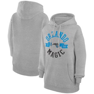 G III 4Her by Carl Banks Orlando Magic Women's Heather Gray City Pullover Hoodie Stylish