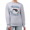 G III 4Her by Carl Banks Orlando Magic Women's Heather Gray Flowers Team Logo Graphic Fleece Crewneck Pullover Elegant Sweatshirt