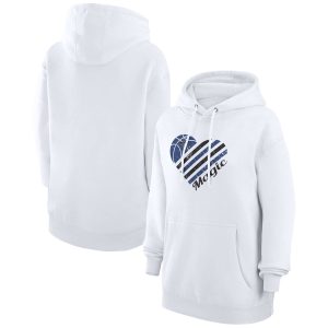 G III 4Her by Carl Banks Orlando Magic Women's White Fabulous Heart Pullover Hoodie