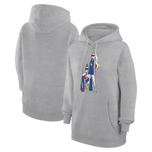 G III 4Her by Carl Banks Philadelphia Trendy 76ers Women's Heather Gray Basketball Girls Fleece Pullover Hoodie