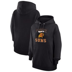 G III 4Her by Carl Banks Stylish Phoenix Suns Women's Black Graphic Fleece Pullover Hoodie